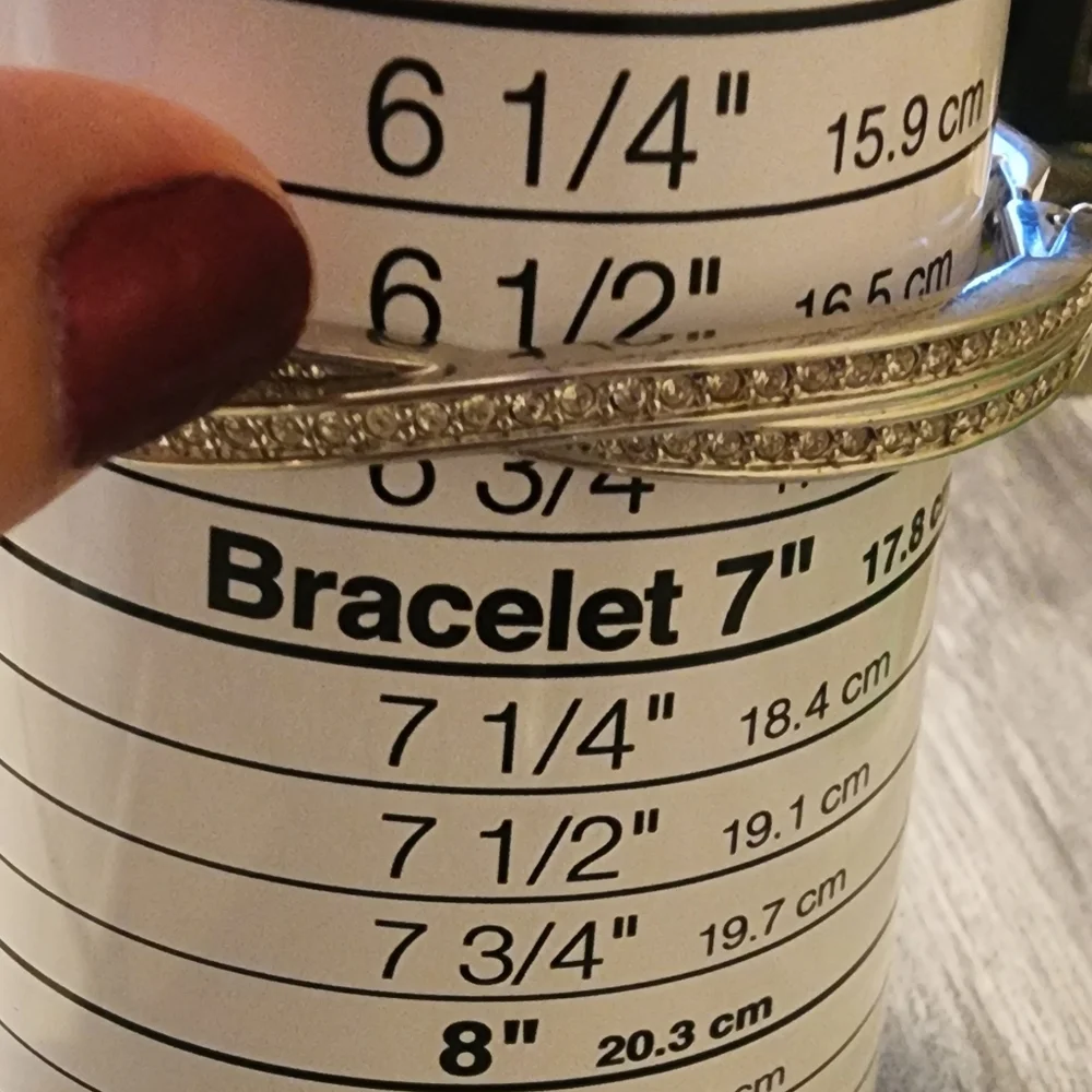 Swarovski Silver Tone Oval Bangle Bracelet‎